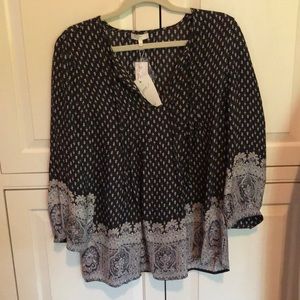 Joie never-worn “Rinjani” silk top caviar, size M